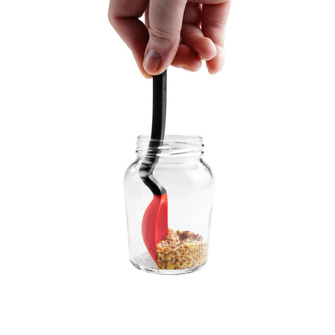 RED SIT-UP MINI SILICONE SPOON (#102166)