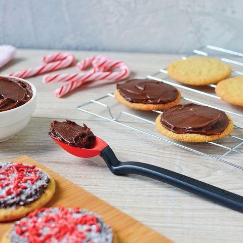 RED SIT-UP MINI SILICONE SPOON (#102166)