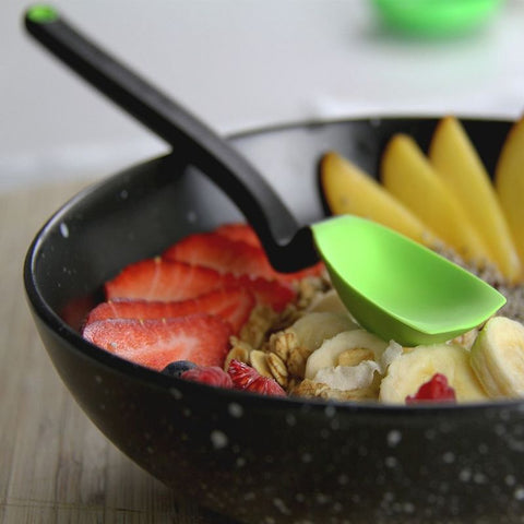 GREEN SIT-UP MINI SILICONE SPOON (#102184)