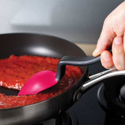 RED SIT-UP SILICONE SPOON (#102186)