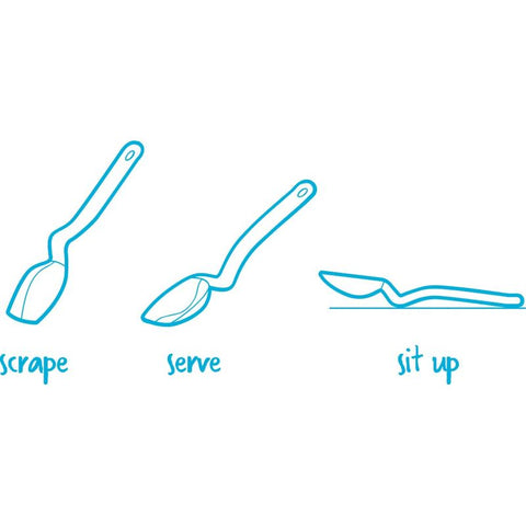 BLUE SIT-UP SILICONE SPOON (#102188)