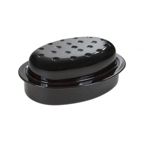 WHAM COOK ENAMEL OVAL ROASTER W COVER 34CM (#102459)