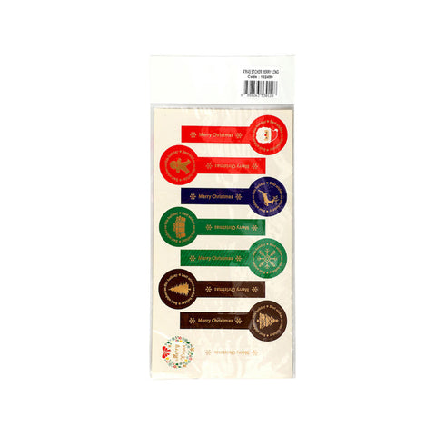 X'MAS STICKER MERRY XMAS LONG B093 8PC (#102490)