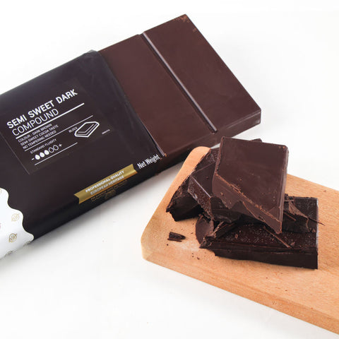CHOC DARK COMPOUND BLOCK SEMI SWEET 1KG (#102499)