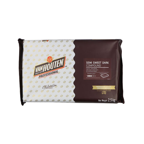 CHOC DARK COMPOUND BLK SEMI SWEET 2.5KG (#102505)
