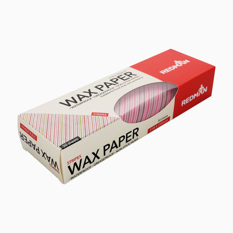WAX PAPER STRIPES 218X250MM 50PC (#102556)