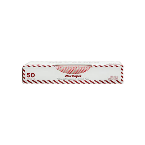 WAX PAPER STRIPES 218X250MM 50PC (#102556)