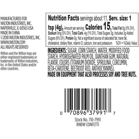 SPRINKLES RAINBOW CONFETTI 710-7991 70G (#102595)
