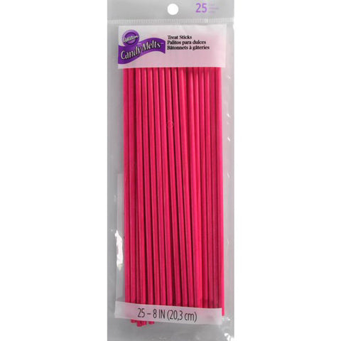 8" PINK LOLLIPOP STICKS 1912-1386 25PC (#102615)