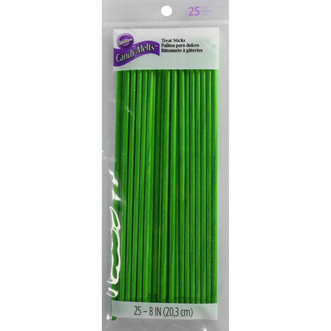 8" GREEN LOLLIPOP STICKS 1912-1388 25PC (#102638)