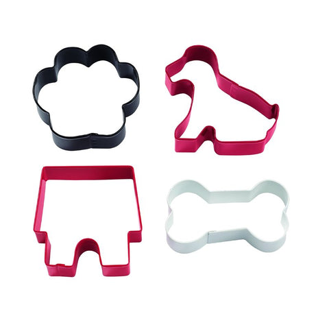 4PC PET THEME COLORED METAL CUTTER SET 2308-0910 (#102659)