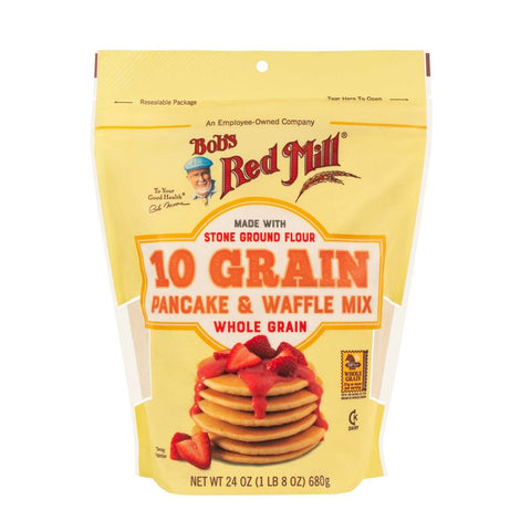 10 GRAIN PANCAKE AND WAFFLE MIX 24OZ (#102715)