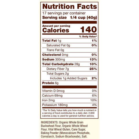 BUCKWHEAT PANCAKE AND WAFFLE MIX 24OZ (#102771)