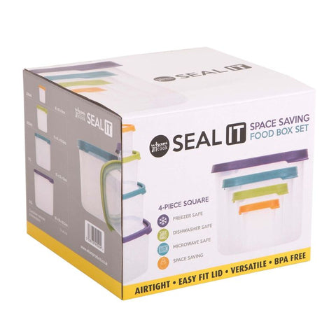 WHAM FOOD STORAGE BOX SQ SET 4PC (#102833)