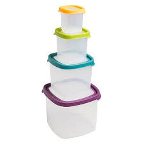 WHAM FOOD STORAGE BOX SQ SET 4PC (#102833)