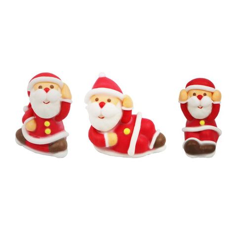 DECOR ICING SANTA SMALL PAC OF 3 611 (#102908)