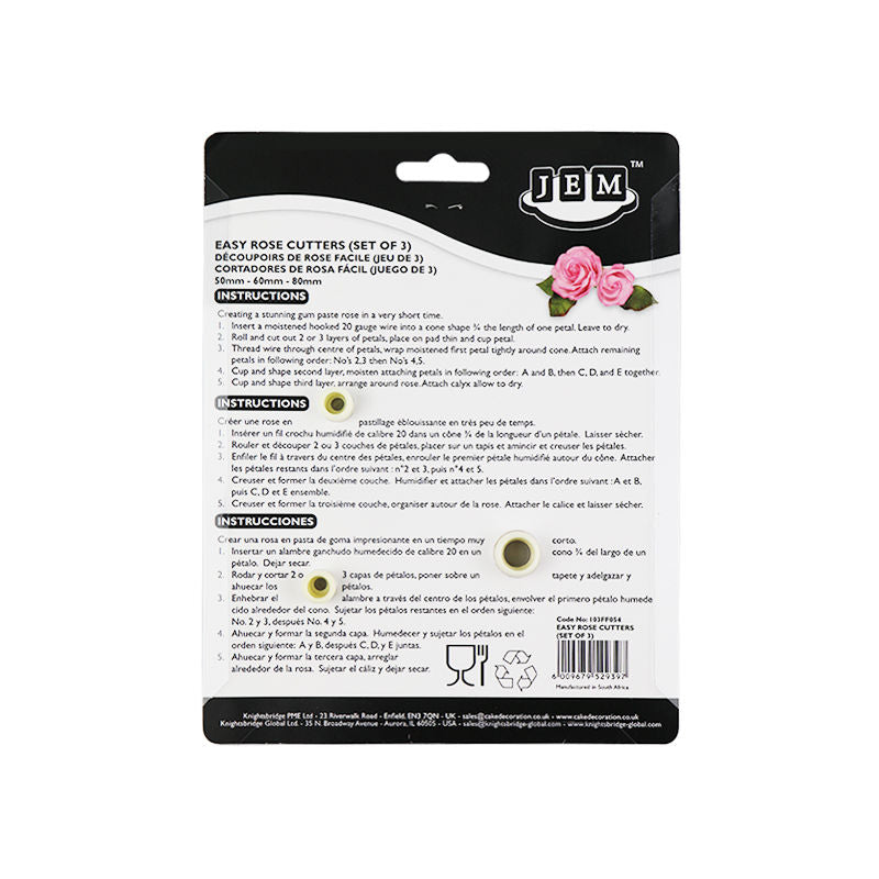 EASY ROSE CUTTER SET OF 3PC (