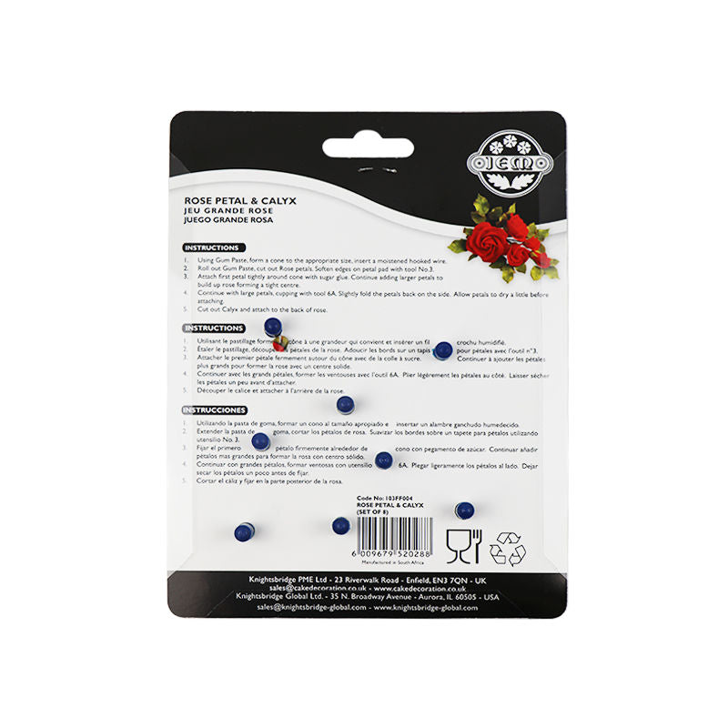 ROSE PETAL & CALYX CUTTER SET OF 8PC (