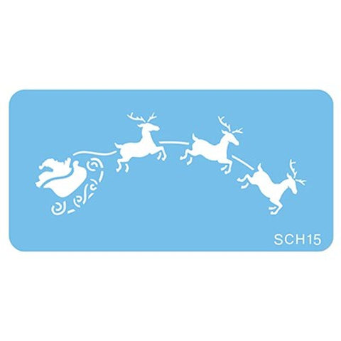 SANTA SLEIGH STENCIL 60X155MM (#102981)