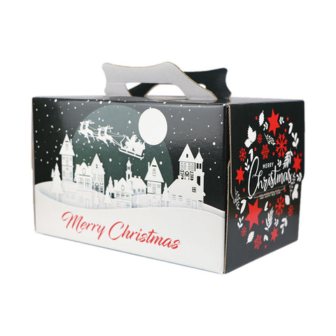 DARKGREEN LOG CAKE BOX 10X6X6" (#103016)