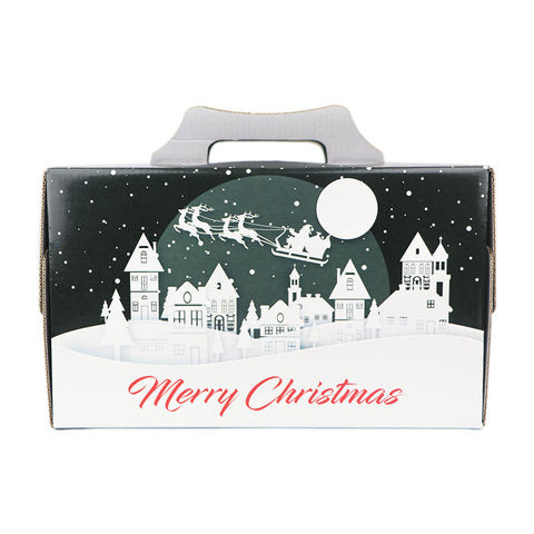 DARKGREEN LOG CAKE BOX 10X6X6" (#103016)