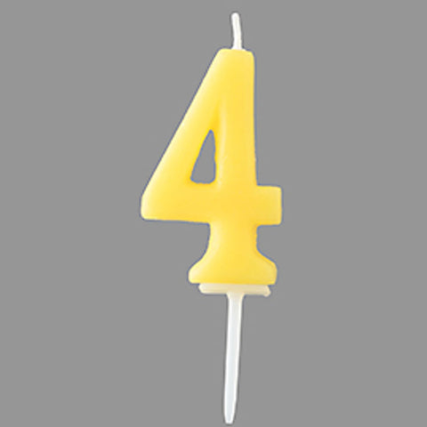 PASTEL NUMBER CANDLE 4/TOMIZ (#103208)