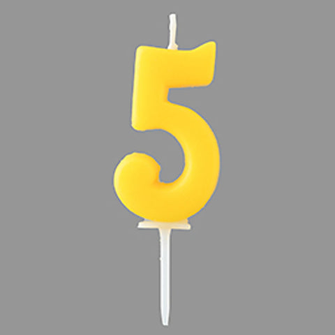 PASTEL NUMBER CANDLE 5/TOMIZ (#103209)