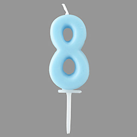 PASTEL NUMBER CANDLE 8/TOMIZ (#103215)
