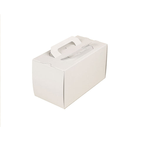 CAKE BOX WHITE WITH GOLD TRAY (204X105X115MM)/TOMIZ (PACX1PC) (#103224)