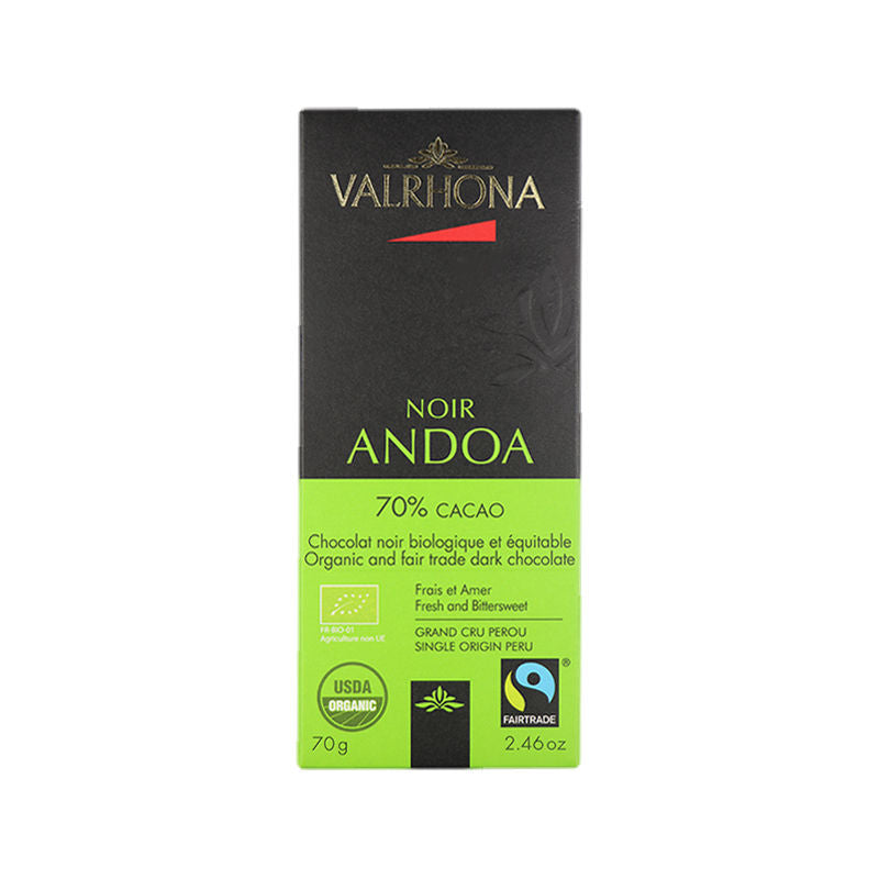 DARK CHOC ANDOA NOIR 70% VALRHONA 70G (#103274) – RedManShop