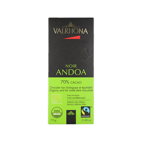 DARK CHOC ANDOA NOIR 70% VALRHONA 70G (#103274)