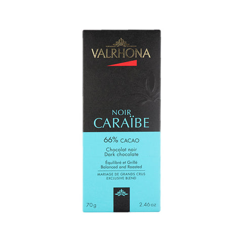 DARK CHOC CARAIBE 66% VALRHONA 70G (#103277)