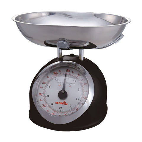 KITCHEN SCALE W S/S BOWL BLACK 5KG (#103285)