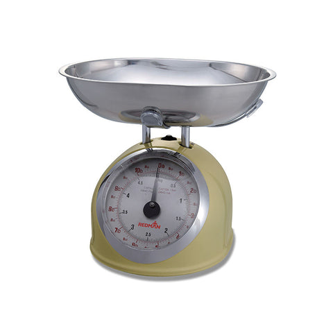 KITCHEN SCALE W S/S BOWL CREAM 5KG (#103287)