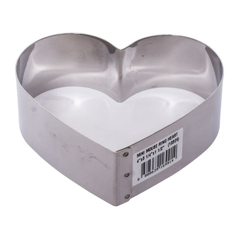 CAKE RING HEART SHAPE 4X3 1/4X1 1/2" (#10329)
