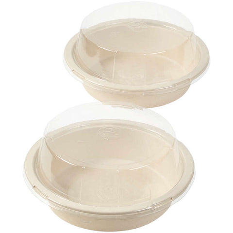 DISPOSABLE ROUND PAN W LID 8" 1912-4288 2PC (#103397)