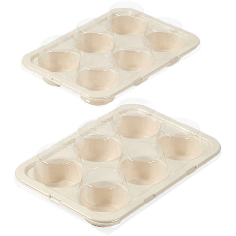 DISPOSABLE STD MUFFIN PAN W LID 6CAV 1912-4291 2S (#103401)