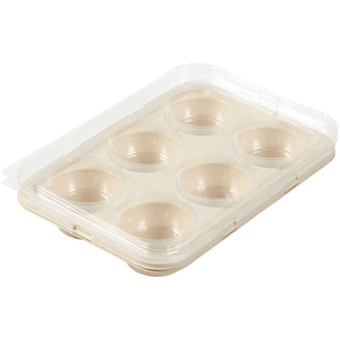 DISPOSABLE STD MUFFIN PAN W LID 6CAV 1912-4291 2S (#103401)