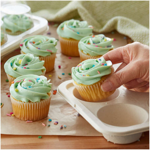 DISPOSABLE STD MUFFIN PAN W LID 6CAV 1912-4291 2S (#103401)