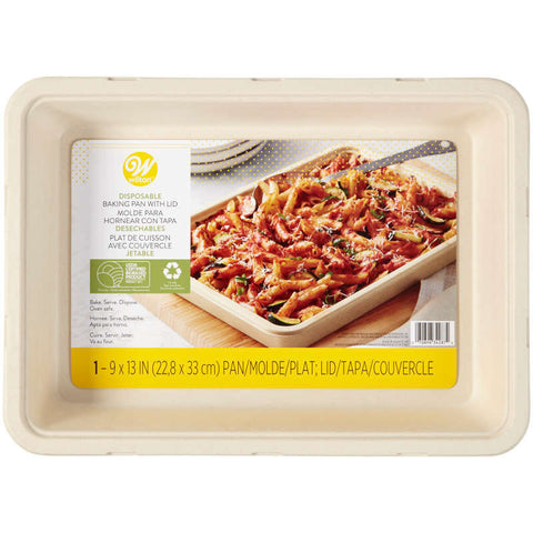 DISPOSABLE OBLONG PAN W LID 9X13" 1912-4287 (#103402)
