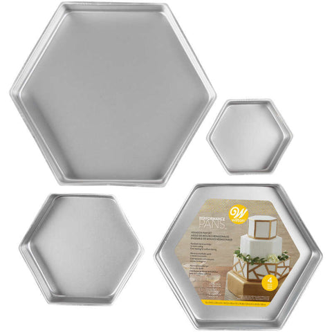 4PC HEXAGON PAN SET 6 9 12 15" 2105-3572 (#103428)