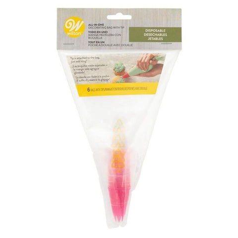 DISPOSABLE PIPING BAG W TIP 6SET 2104-6882 (#103434)