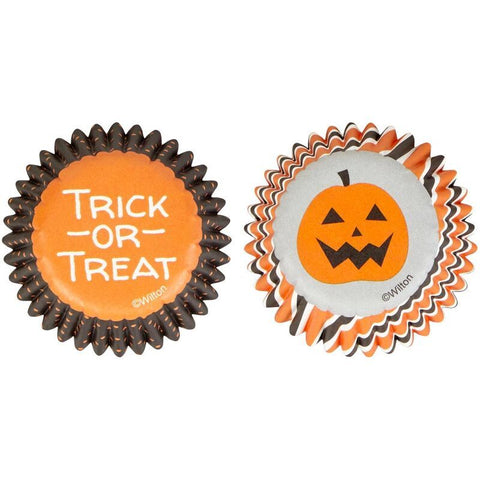 MINI BAKING CASE HALLOWEEN STRIPE DOT 100PC (#103437)