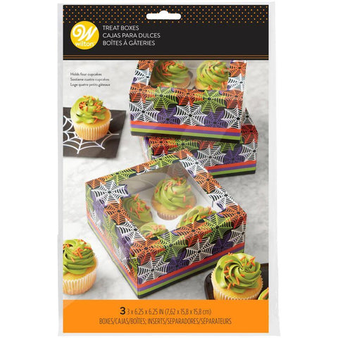4CAV CUPCAKE BOX HALLOWEEN WEB 3PC (#103440)