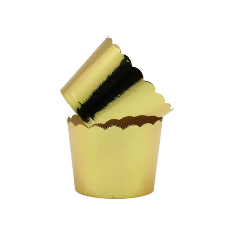 MUFFIN BAKING CASE ALUM FOIL 48X50MM GOLD 50PC (#103470)