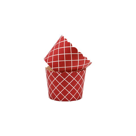 MUFFIN BAKING CASE SET 48X50MM RED 50PC (#103476)