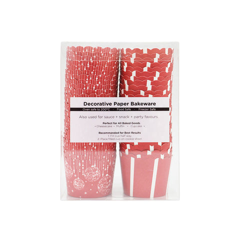 MUFFIN BAKING CASE SET 48X50MM RED 50PC (#103478)