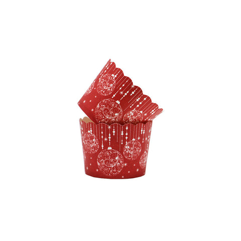 MUFFIN BAKING CASE SET 48X50MM RED 50PC (#103478)