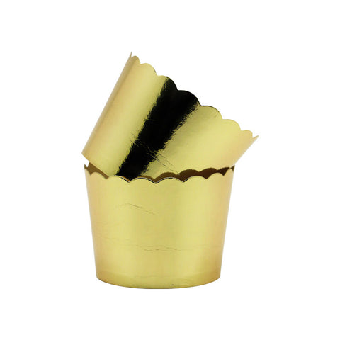 MUFFIN BAKING CASE SET 48X50MM FOIL GOLD 50PC (#103479)