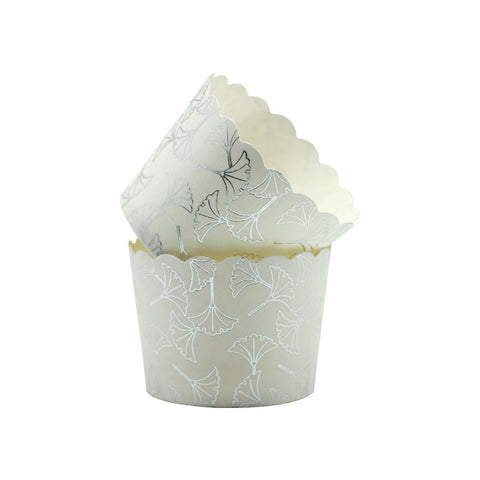 MUFFIN BAKING CASE SET 48X50MM FOIL SILVER 50PC (#103480)